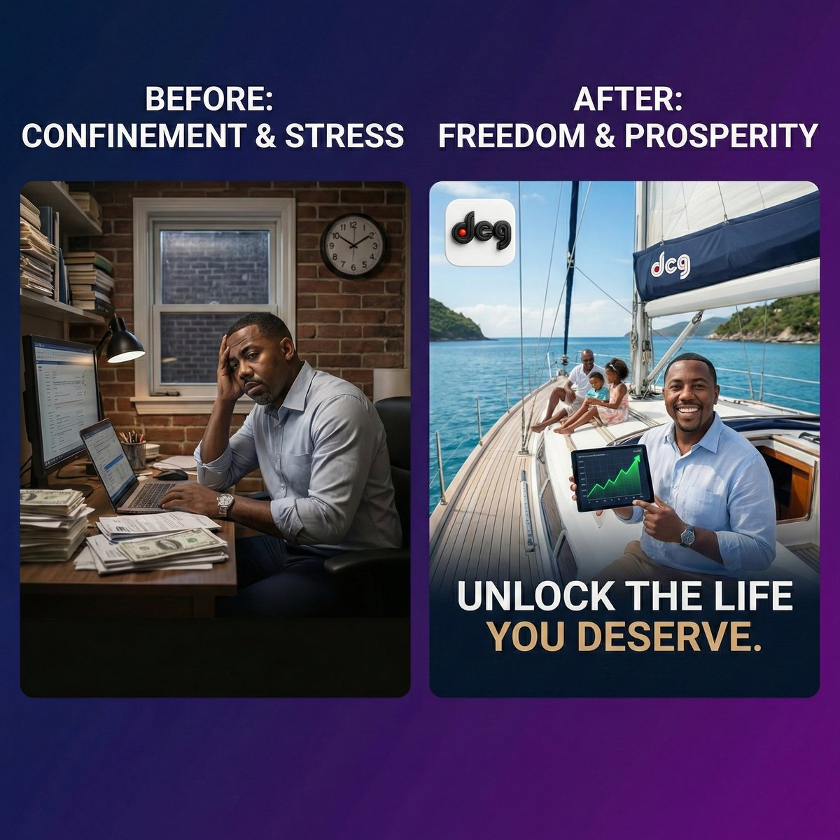 Before: Gambling, Guessing & Grinding - After: Clarity, Confidence & Cash Flow